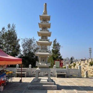 Personnalisé Chine Extérieur Grande <span class=keywords><strong>Pierre</strong></span> Naturelle Treize Couches Pagode Bouddhiste Stupa Tour Sculpture Assis Bouddha Statue Sculpture - Product Image 6