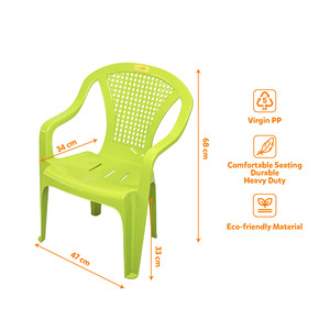 Silla de Jardín de Diseño Moderno, Plástico PP, Respaldo de Malla, Apilable, Ligera, Muebles de Exterior para Hogar y Restaurante - Product Image 3
