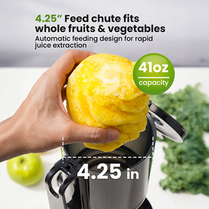 Extractor de Jugos de 4.25 Pulgadas con Boca Ancha y 200W de Alta Potencia, Exprimidor Lento de Alto Rendimiento - Product Image 4