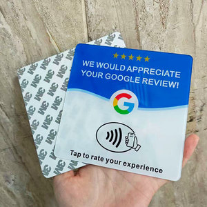 ป้ายอะคริลิคแบบกำหนดเอง NFC รีวิวโซเชียลมีเดีย เมนูการ์ด ป้ายรีวิว Google แบบแตะ ป้ายอะคริลิค NFC สำหรับร้านอาหาร - Product Image 1