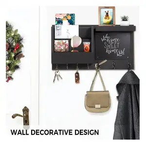 Porta Llaves De Pared <strong>Home</strong> <strong>Decor</strong> Wall Car House Entryway Fender <strong>Key</strong> Ring Organizer and Mail <strong>Key</strong> <strong>Hook</strong> Rack Holder With Shelf - Product Image 1