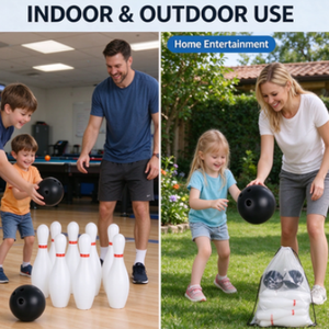 Juego de Bolos de Plástico para Niños, Venta al por Mayor de Fábrica, Bolos Grandes de 38 cm, 10 Bolos, 2 Bolas, Juego Familiar para Interiores y Exteriores, OEM, MOQ Personalizado - Product Image 3