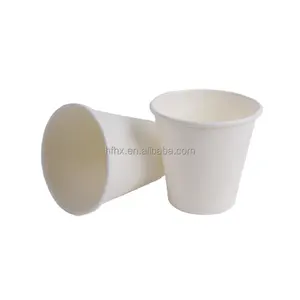 Plain white disposable paper cup 4oz 8oz paper coffee cups