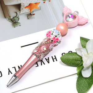 Novedad: Cadena <span class=keywords><strong>de</strong></span> cuentas <span class=keywords><strong>de</strong></span> arcilla suave con incrustaciones <span class=keywords><strong>de</strong></span> diamantes <span class=keywords><strong>de</strong></span> colores en forma <span class=keywords><strong>de</strong></span> bola <span class=keywords><strong>de</strong></span> flor <span class=keywords><strong>de</strong></span> rosa, accesorios DIY para teléfono, llavero, bolso y bolígrafo. - Product Image 3