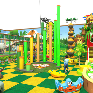 Aoleao Aire de Jeux Intérieure Personnalisée Aventure Jungle avec Piscine à Balles, Toboggans LED et Cabines de Jeu de Rôle, Certifiée CE TUV pour Parents et Enfants - Product Image 3