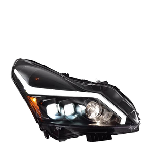 Faros Delanteros para Infiniti G25 G37, Modelo de Cuatro Puertas 10-15, Mejorados, <span class=keywords><strong>2</strong></span> Piezas, LED DRL, Luz de Giro, Luz Alta, Lente de Proyector Ojo de Ángel, Nuevo - Product Image 1