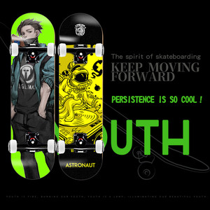 <span class=keywords><strong>Skateboard</strong></span> complet avec impression personnalisée, pour adultes, fabriqué à la main, bon marché - Product Image 6