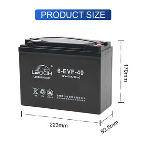 Batterie GEL AGM LEOCH 12V 40Ah 6-EVF-40 à décharge profonde sans entretien pour trottinette <span class=keywords><strong>électrique</strong></span>, vélo <span class=keywords><strong>électrique</strong></span>, énergie solaire, onduleur 223x92.5x170mm - Product Image 3