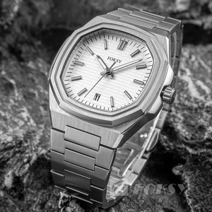 Reloj de Lujo de Cuarzo para Hombre con Caja Cuadrada, Fabricante al por Mayor, de Acero Inoxidable y con Logotipo Personalizado - Product Image 3