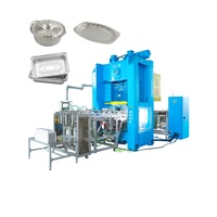 Machine pneumatique automatique de plaque en aluminium Machine jetable de plateau de feuille de cuisson de boîte en aluminium