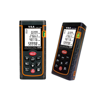 Télémètre laser industriel portable VA-T80A, étanche IP54, avec niveaux à bulle, écran LCD rétroéclairé, unités M/in/ft, piles AAA