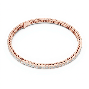 Bracelet en or avec diamants de laboratoire Gridline Cube Link, chaîne géométrique, bracelet jonc, bijoux de luxe modernes pour femmes, cadeau pour mariage ou fête - Product Image 1