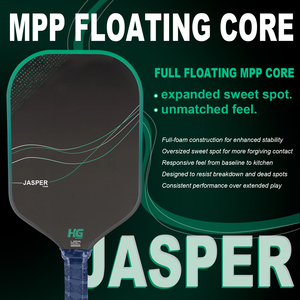 Raquette de pickleball HG Sports <span class=keywords><strong>Jader</strong></span> MPP avec noyau en mousse, surface rugueuse en carbure de silicium allongée, raquette durable à surface rugueuse - Product Image 3