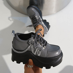 Zapatos de Mujer Modernos Estilo Mary Jane con Plataforma y Tacón Alto para Invierno, Talla Grande, de Cuero PU con Hebilla - Product Image 4