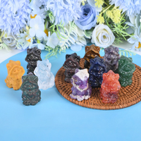 Vente chaude, sculpture de chat sorcière en cristal naturel de haute qualité, artisanat en cristal, pour la décoration