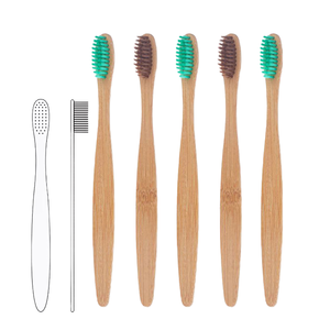Natural Adult <b>Toothbrush</b> with Soft for Fiber Bristles Plastic for Handle <b>Disposable</b> Eco-Friendly for Hotel Home Travel Use - Product Image 1