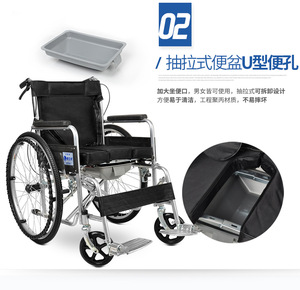 Silla de Ruedas Manual Plegable Ligera KSM-202, Precio de Fábrica, Marco de Acero, Silla de Ruedas de Rehabilitación Médica para Ancianos y Discapacitados - Product Image 6