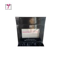 Boîte à perruque rigide personnalisée MUYANG avec fenêtre, fermeture magnétique, doublure en satin, emballage de bijoux haut de gamme, forme rectangulaire, revêtement UV