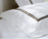 Ensemble de literie de chambre à coucher 100% coton, drap de lit de couleur blanche, taille unique en percale