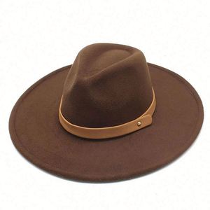 Sombreros Fedora Unisex al por Mayor, 100% Lana, Ala Ancha de 9.5cm, Estilo Vintage con Flor y Lazo, para Pesca y Fiestas, Alta Calidad a Bajo Precio - Product Image 4