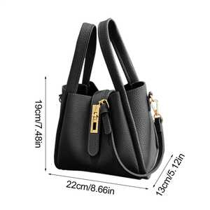 Sac à bandoulière simple en cuir PU haut de gamme couleur unie pour femme, collection 2026, vente chaude - Product Image 5