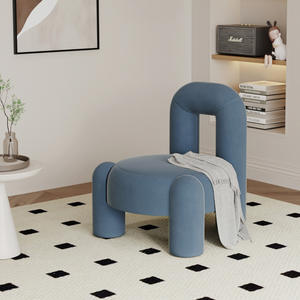 Single <b>Sofa</b> Chair Velvet Lounge Chair Modern Minimalist Design For Living Room <b>Bedroom</b> Balcony Use Soft Upholstery - Product Image 3