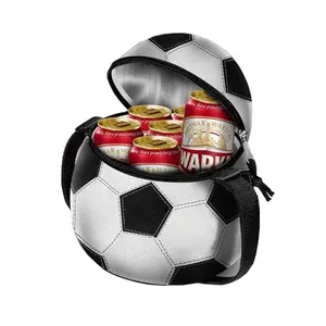 Prix usine belle conception en forme de football sac isotherme canette de bière sac isotherme, en gros de haute qualité en forme de football peut refroidisseur sac