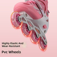 Ensemble de patins à roulettes ZHOYA SPORT avec bases interchangeables et roues en PVC à une rangée, tissu en maille PU pour débutants