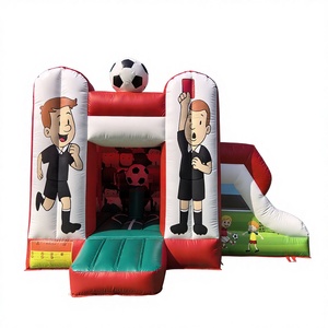 Outdoor kids <b>bounce</b> house commercial chateau gonflable inflatable soccer bouncy <b>castle</b> with slide - Product Image 1