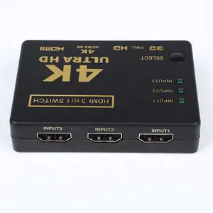 3 in 1 out HD Switcher (supporto 4k * 2k @ 30Hz plastica con cavo IR)