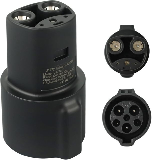 J1772 to NACS Adapter 80A 250V Fast Charging EV Connector Compatible with Model 3/Y/X/S