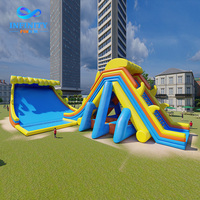 Toboggan aquatique gonflable géant personnalisé, toboggan aquatique commercial, équipement de parc d'attractions en plein air pour enfants