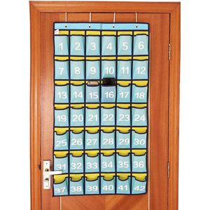 Numbered Classroom Pocket Chart <b>Hanging</b> Organizer 42 Pockets <b>Wall</b> Mounted Phone Holder <b>Storage</b> For Office School Use - Product Image 3