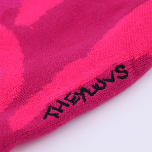 קיאנזון y2k jquard beananni כובע רקום מותאם אישית רקום לוגו שני טון סרוג אביזר חורף עם דפוס אותיות - Product Image 2