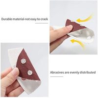 Papier abrasif triangulaire à 6 trous auto-adhésif, papier abrasif pour ponceuse delta, papier abrasif à fixation auto-agrippante, disque de papier abrasif, outils abrasifs