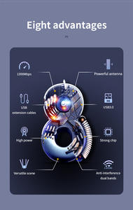 CF-WU785AC carte réseau externe sans fil <span class=keywords><strong>Kali</strong></span> Linux prise en charge 1300Mbps USB3.0 Stock d'extension de câble d'entraînement gratuit haute puissance - Product Image 4