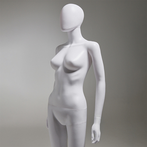 Manichini in PP non verniciati, coppia <span class=keywords><strong>uomo</strong></span>/<span class=keywords><strong>donna</strong></span>, finitura naturale in plastica ecologica per esposizione abiti - Product Image 3