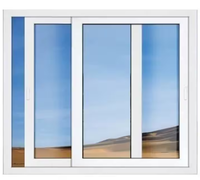 Hochwertiges UPVC-Glass chiebe fenster mit doppelt verglasten UPVC-Schiebefenstern