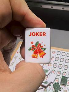 Tuiles de Mahjong Américaines Modernes à Thème Familial de Noël, Première Édition, en Acrylique Écologique, Photos Réelles, En Stock, Prêtes à l'Expédition - Product Image 4