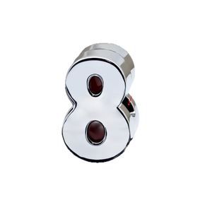Wholesale 0-9 Silver <b>Large</b> Acrylic <b>Beads</b> Casual Number Buckle DIY Bag Handmade Beaded Keychain Pendant Making English Alphabet - Product Image 5