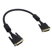 Câble UL20276 Al/Myalr tressé à double liaison 2m noir gaine en PVC 26AWG DVI mâle à mâle Applications électroniques connecteur équivalent