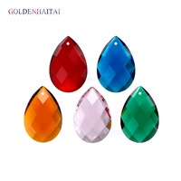 Pendentif de bijoux en cristal de lustre coloré en forme de larme en verre 38mm pour accessoires d'ornement d'attrape-soleil, accessoires de cadeau en cristal