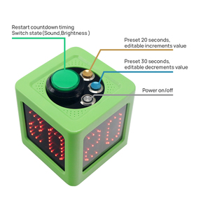 YIZHI Reloj de <span class=keywords><strong>Ajedrez</strong></span> con Cuenta Regresiva de 0-99 Segundos, Alimentado por Pilas AA, <span class=keywords><strong>Temporizador</strong></span> Cubo Inteligente LED con Tiempo Editable para Torneos de Póquer - Product Image 4