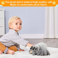 Jouets en peluche Lucas l'araignée de 20cm pour petit bébé noir blanc Gery jouets en peluche araignée de dessin animé poupée en peluche pour enfants cadeau