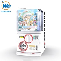 WANGERBAO Guangdong Mini 280mm Distributeur de capsules Gacha Gachapon à monnayeur pour jeux d'arcade, signal d'impulsion, 1 an