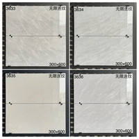 Carreaux muraux en céramique effet marbre de l'usine de Foshan, 300x600, couleur gris clair, surface brillante, pour salle de bain et cuisine