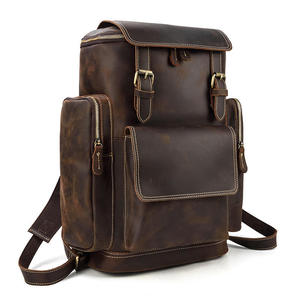 Sac à dos AndoBag pour homme en cuir de vache véritable, sacs à bandoulière pour affaires, haute qualité, rétro, grande capacité, sac pour ordinateur portable 15,6 pouces - Product Image 3