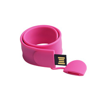 GAI-001 promotionnel mode poignet bande usb lecteur flash en vrac 16gb Silicone Slap Band Bracelet clé usb 3.0