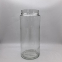 Contenants de stockage alimentaire de 1000 ml avec couvercles en métal, grands pots en verre pour le café, le thé, le sucre