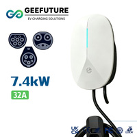 Cargador de Vehículos Eléctricos de 7.4 KW Nivel 2, 7.2 KW, para Exteriores, con Balanceo de Carga, OCPP Tipo 1 y Tipo 2, para Autos J1772, Uso Doméstico
